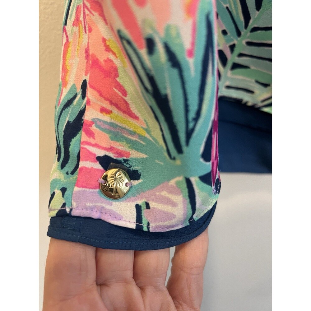 Lilly Pulitzer Florin Reversible Tank Top sz Medium Slathouse Soirée Loose Flowy - Picture 2 of 9